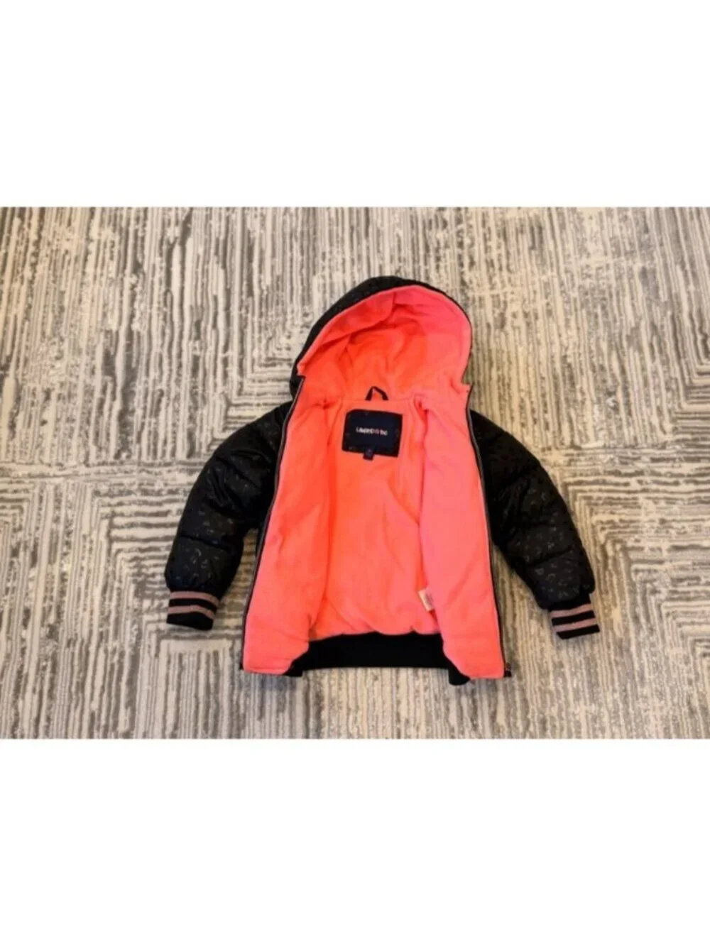 Limited Too girls size 4T black leopard Winter puffer coat